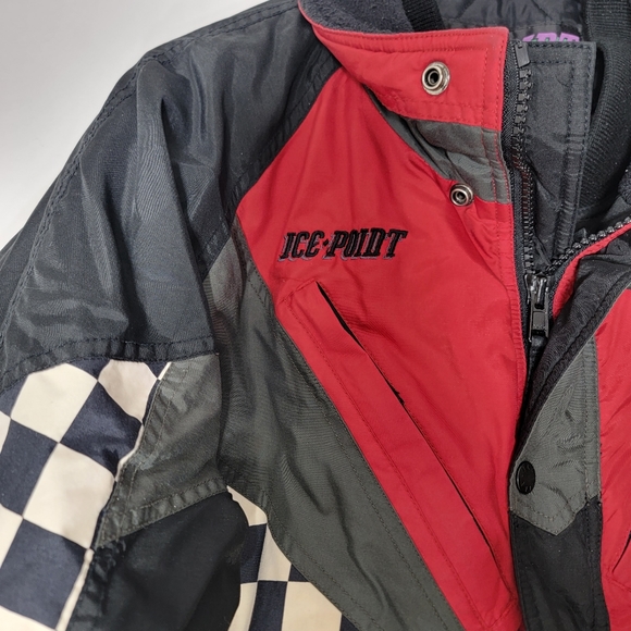 🛷VINTAGE 90S ICE POINT SNOW MOBILE SLEDDING WINTER PUFFER JACKET🛷 - Picture 3 of 4